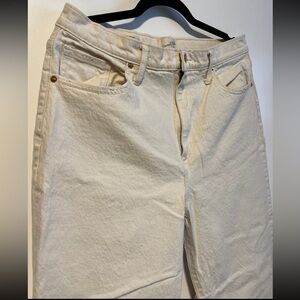 Cream Straight Leg Jeans, 14R